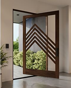 RAS-1| Mahogany Ras-1 Stylish Multi Lite SDL Designer Shaker Pivot Door