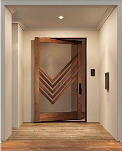 RAS-2| Mahogany RAS-2 Stylish Multi Lite SDL Designer Shaker Pivot Door