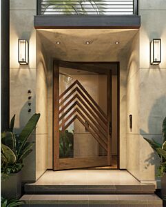 RAS-3| Mahogany RAS-3 Stylish Multi Lite SDL Designer Shaker Pivot Door