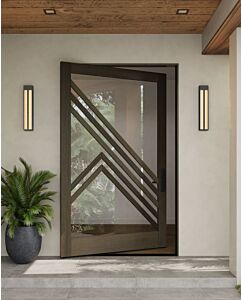 RAS-6 | Mahogany RAS-6 Stylish Multi Lite SDL Designer Shaker Pivot Door
