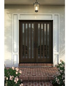 Mahogany Slimlite  Modern Shaker Double Door|G501V-SLM-SH