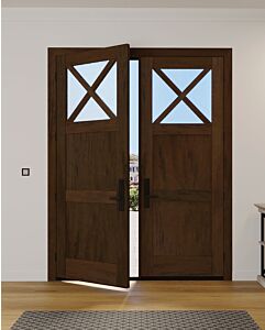 Mahogany Whickham Craftsman Top View Designer SDL 2 Panel Shaker Double Door