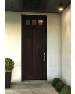 Mahogany Craftsman 3 Lite, Top View SDL 2 Panel Shaker Single Door|CRF6#-SH-FP