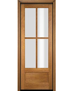 Mahogany 3/4 Lite, 4 Lite SDL 1 Panel Single Door|G7504-OG