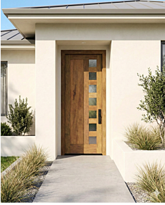 Mahogany Artistic Lite Designer  Contemporary Modern 1 Panel Shaker Single Door|G102SQ-SH-SH