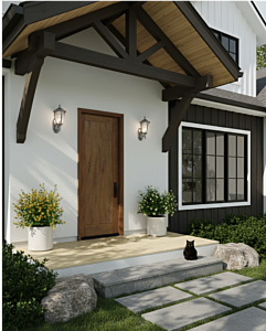 Mahogany Modern 1 Panel Shaker Solid Single Door|P101-SH-SH