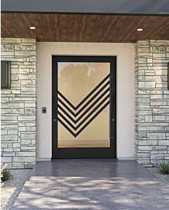 Mahogany RAS-2 Stylish Multi Lite SDL Contemporary Modern Shaker Impact-Rated Pivot Door