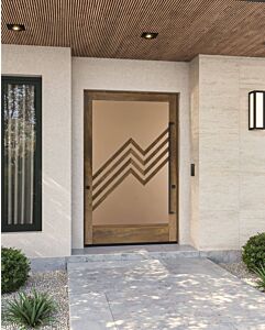 Mahogany RAS-5 Stylish Multi Lite SDL Contemporary Modern Shaker Impact-Rated Pivot Door