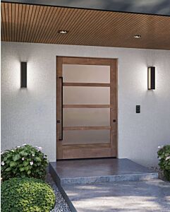 Mahogany Tetralux 4 Lite SDL Contemporary Modern Shaker Impact-Rated Pivot Door