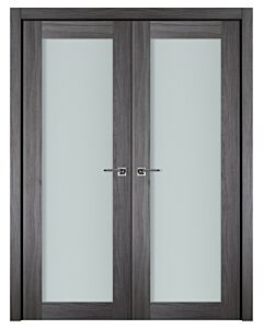 Italia French 1-Lite, Swiss Elm Prefinished Interior Double Door