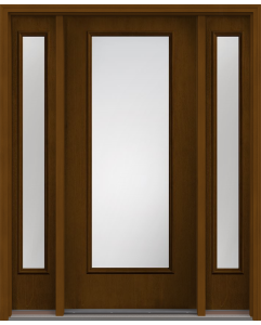 80 Clear Full Lite Mahogany Fiberglass Single Door,Sidelites , WBD Impact
