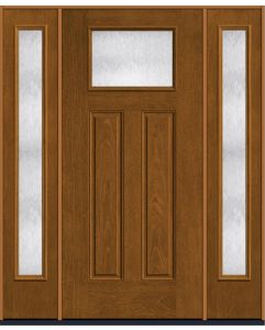 80 Chord Craftsman Top View 2 Panel Mahogany Fiberglass Single Door,Sidelites , WBD Impact