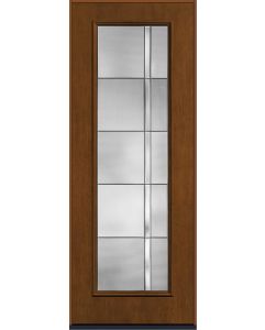 96 Axis Contemporary Modern Full Lite Mahogany Fiberglass Single Door , WBD Impact