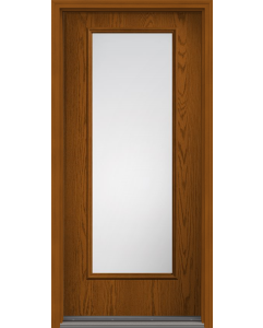 80 Low-E Full Lite Oak Fiberglass Single Door , WBD Impact