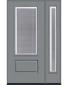 80 Low-E Raise/Tilt Smooth 3/4 Lite 1 Panel Fiberglass Single Door,Sidelite , WBD Impact