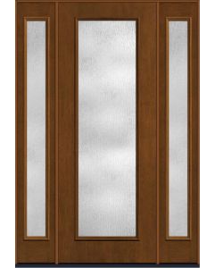 96 Rainglass Full Lite Mahogany Fiberglass Single Door,Sidelites , WBD Impact