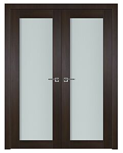 Italia French 1-Lite, Premium Wenge Prefinished Interior Double Door