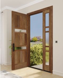 Mahogany Aragvi 2 Lite  Modular Modern Shaker Single Door, Sidelite