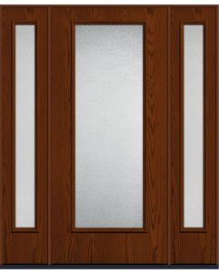 80 Granite Full Lite Oak Fiberglass Single Door,Sidelites , WBD Impact
