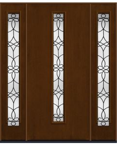80 Salinas Modern Pulse Linea Centered Mahogany Fiberglass Single Door,Sidelites , WBD Impact