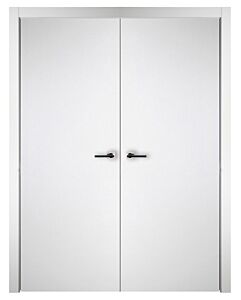 Italia Flush, Alaskan White 01, Prefinished Interior Double Door