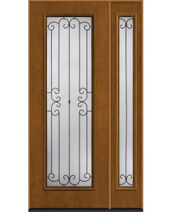 96 Riserva Full Lite Mahogany Fiberglass Single Door,Sidelite , WBD Impact