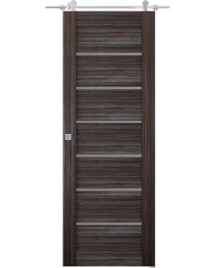 Prefinished Alba Gray Oak Modern Interior Barn Door
