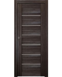 Prefinished Alba Gray Oak Modern Interior Single Pocket Door