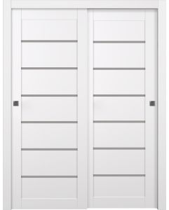 Prefinished Alba Snow White Modern Interior Bypass Door