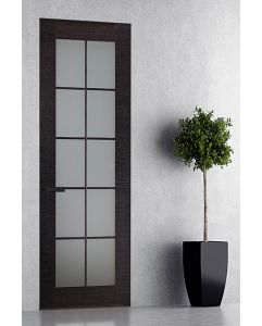 Prefinished Avanti 10 Lite Vetro Black Apricot Modern Interior Single Door with Invisible Frame