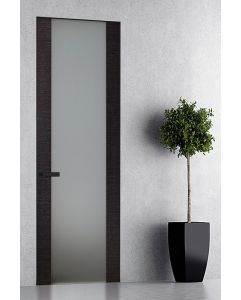 Prefinished Avanti 202 Vetro Black Apricot Modern Interior Single Door with Invisible Frame