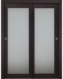 Prefinished Avanti 207 Vetro Black Apricot Modern Interior Bypass Door