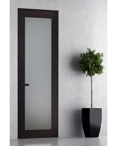 Prefinished Avanti 207 Vetro Black Apricot Modern Interior Single Door with Invisible Frame