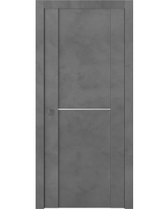 Prefinished Avon 01 1H Dark Urban Modern Interior Single Pocket Door