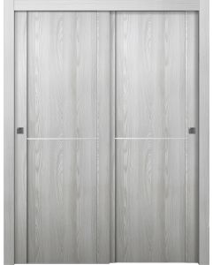 Prefinished Avon 01 1H Ribeira Ash Modern Interior Bypass Door