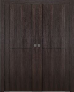 Prefinished Avon 01 1H Veralinga Oak Modern Interior Double Pocket Door