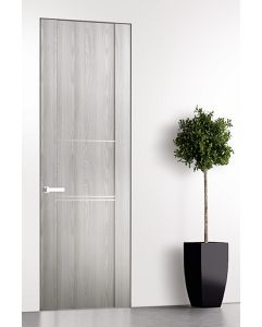 Prefinished Avon 01 3H Ribeira Ash Modern Interior Single Door with Invisible Frame