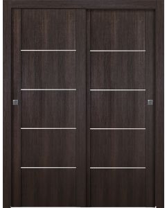Prefinished Avon 01 4H Veralinga Oak Modern Interior Bypass Door