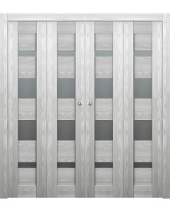 Prefinished Avon 07-01 Vetro Ribeira Ash Modern Interior Bi-Fold 4 Door