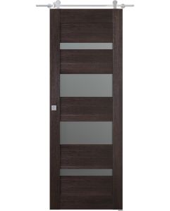Prefinished Avon 07-01 Vetro Veralinga Oak Modern Interior Barn Door