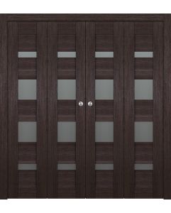 Prefinished Avon 07-01 Vetro Veralinga Oak Modern Interior Bi-Fold 4 Door