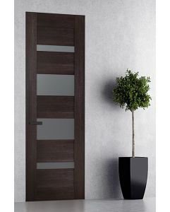 Prefinished Avon 07-01 Vetro Veralinga Oak Modern Interior Single Door with Invisible Frame