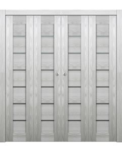 Prefinished Avon 07-02 Vetro Ribeira Ash Modern Interior Bi-Fold 4 Door