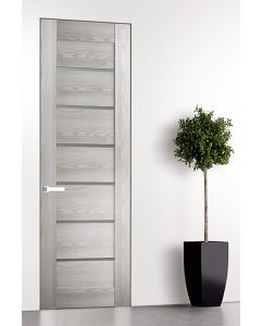 Prefinished Avon 07-02 Vetro Ribeira Ash Modern Interior Single Door with Invisible Frame