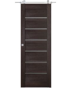 Prefinished Avon 07-02 Vetro Veralinga Oak Modern Interior Barn Door