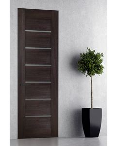 Prefinished Avon 07-02 Vetro Veralinga Oak Modern Interior Single Door with Invisible Frame