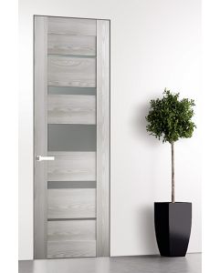 Prefinished Avon 07-03 Vetro Ribeira Ash Modern Interior Single Door with Invisible Frame