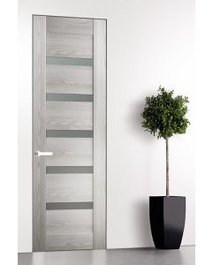 Prefinished Avon 07-04 Vetro Ribeira Ash Modern Interior Single Door with Invisible Frame