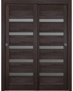 Prefinished Avon 07-04 Vetro Veralinga Oak Modern Interior Bypass Door