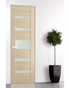 Prefinished Avon 07-05 Vetro Loire Ash Modern Interior Single Door with Invisible Frame